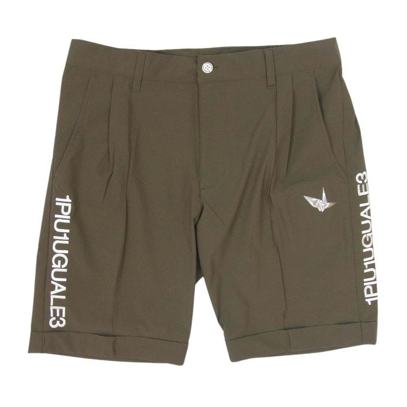 1piu1uguale3 ウノピュウノウグァーレトレ GRP150 POE478 GOLF ゴルフ 113 TUCK SHORTS トラック ショーツ ハーフパンツ カーキ系 IV【美品】【中古】