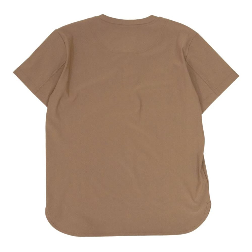 1piu1uguale3 ウノピュウノウグァーレトレ MRT302 TRA001 ROUND BIG HENLEY ラウンドカット ヘンリーネック ストレッチ Tシャツ ブラウン系 IV【美品】【中古】