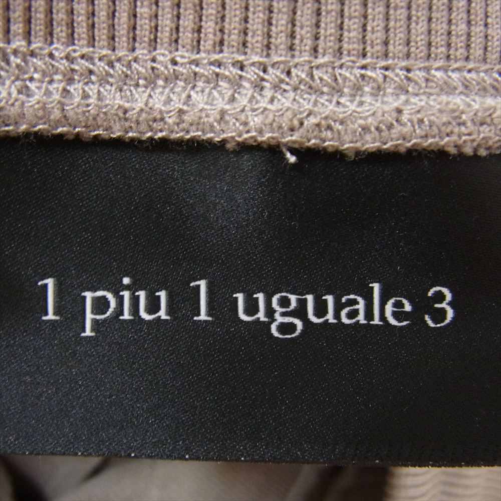 1piu1uguale3 ウノピュウノウグァーレトレ MRP575 CTN059 EASY SHORTS ロゴ刺? コットン イージー ショーツ ハーフパンツ カーキ系 IV【美品】【中古】