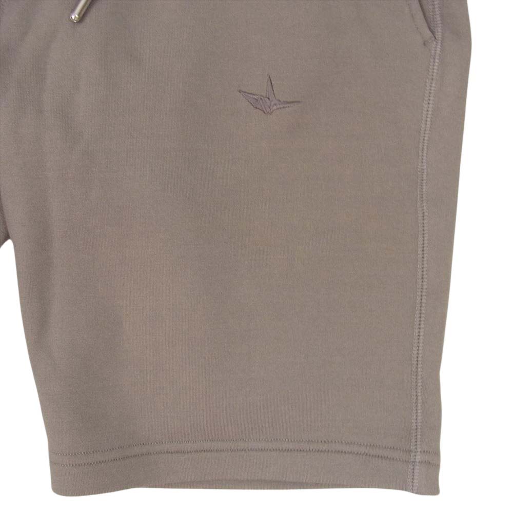 1piu1uguale3 ウノピュウノウグァーレトレ MRP575 CTN059 EASY SHORTS ロゴ刺? コットン イージー ショーツ ハーフパンツ カーキ系 IV【美品】【中古】