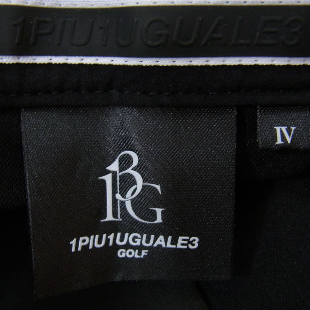 1piu1uguale3 ウノピュウノウグァーレトレ GRP041 NYU053 GOLF ゴルフ 113 REGULAR PANTS スリム ロング パンツ ロゴ ブラック系 IV【中古】