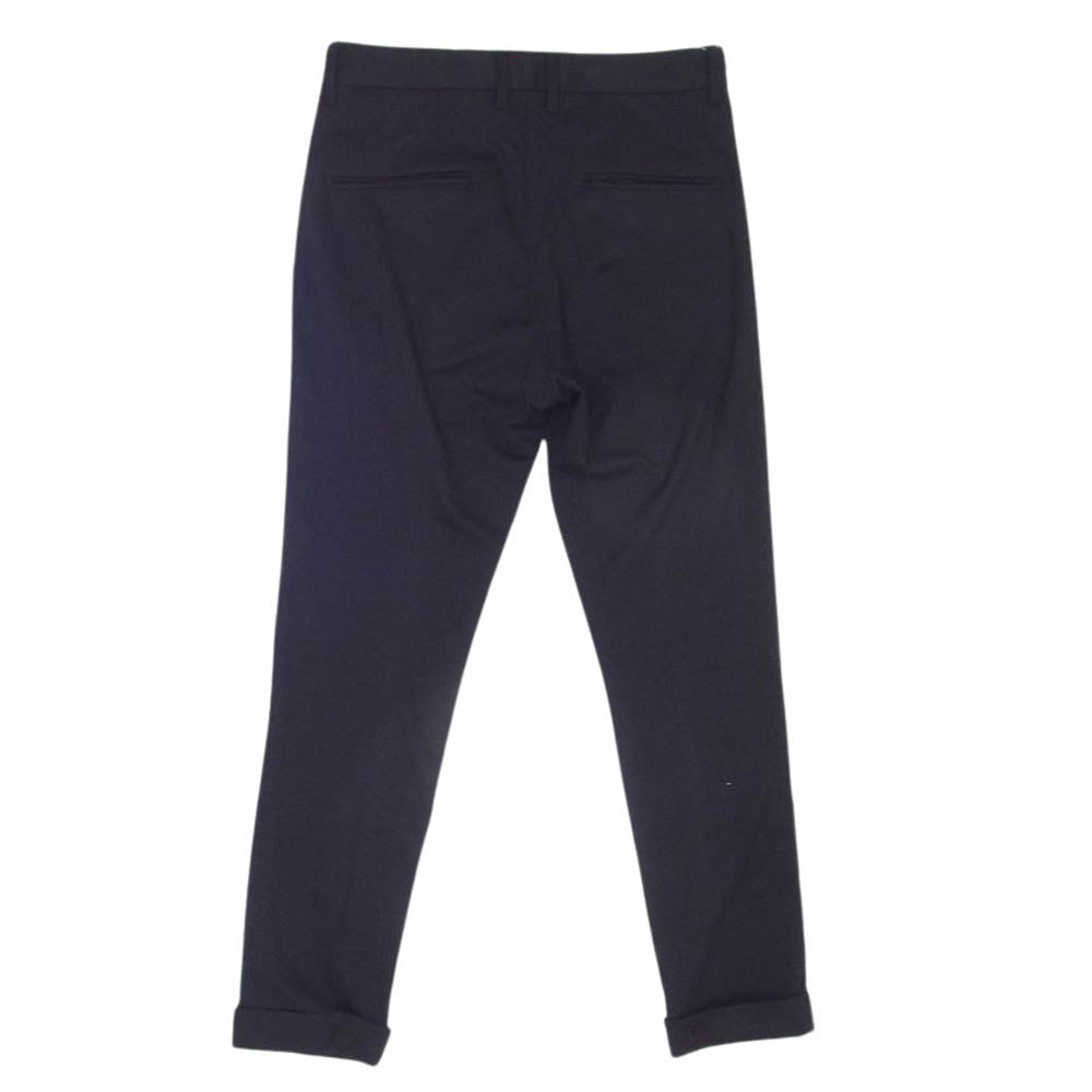 1piu1uguale3 ウノピュウノウグァーレトレ MRP543 POE337 COMFY SLACKS スラックス ストレッチ イージーパンツ 裾ダブル ブラック系 III【中古】