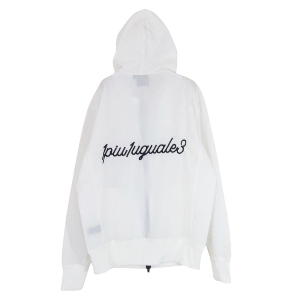 1piu1uguale3 ウノピュウノウグァーレトレ GRB052 POE325 GOLF ゴルフ 113 WIND BREAKER ZIP UP PARKA ウインドブレーカー ジップアップ パーカー ホワイト系 IV【美品】【中古】