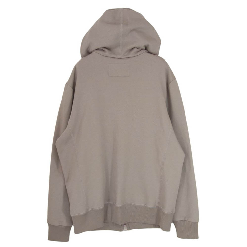 1piu1uguale3 ウノピュウノウグァーレトレ MRB620 CTN059 ZIP PARKA 113 ORIGINAL SAPPHIRE JERSEY ロゴ ジップアップ コットン パーカー カーキ系 IV【美品】【中古】
