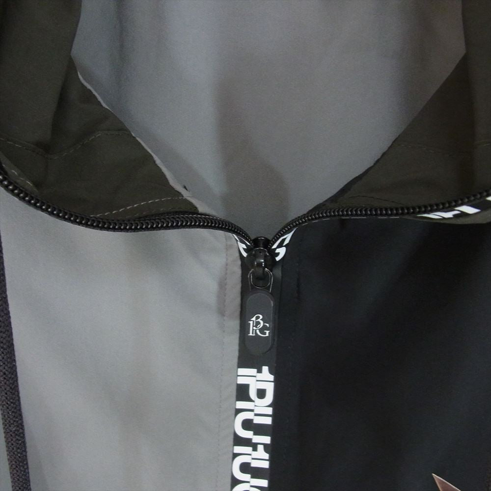 1piu1uguale3 ウノピュウノウグァーレトレ GRB077 POE395 GOLF ゴルフ 113 CRAZY WIND BREAKER HOODIE クレイジー ウィンドブレーカー フーディー ツートンカラー グレー系 IV【美品】【中古】