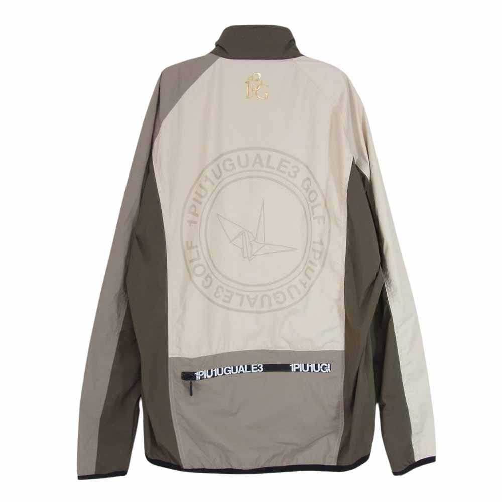 1piu1uguale3 ウノピュウノウグァーレトレ GRB080 NYU080 GOLF ゴルフ 113 RAGLAN CRAZY WIND BREAKER × HIROKUNI TOGA 戸賀敬城 ウインドブレーカー ジップアップ パーカー カーキ系 IV【美品】【中古】