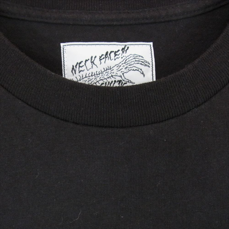 WACKO MARIA ワコマリア NECK FACE CREW NECK T-SHIRT ネックフェイス クルーネック 半袖 Tシャツ ブラック系 XL【中古】