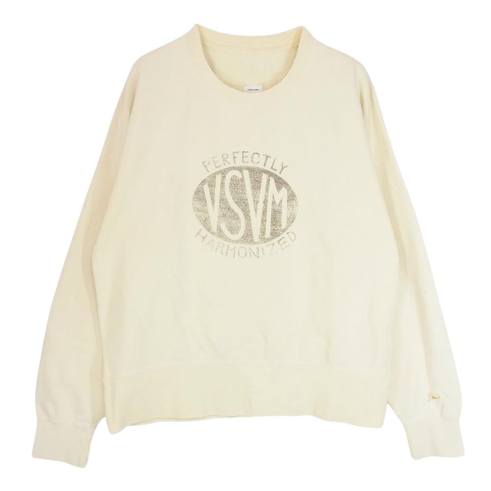 VISVIM ビズビム 0124105010018 COURT SWEAT L/S CRASH LT.YELLOW クラッシュ加工 スウェット イエロー系 3【極上美品】【中古】