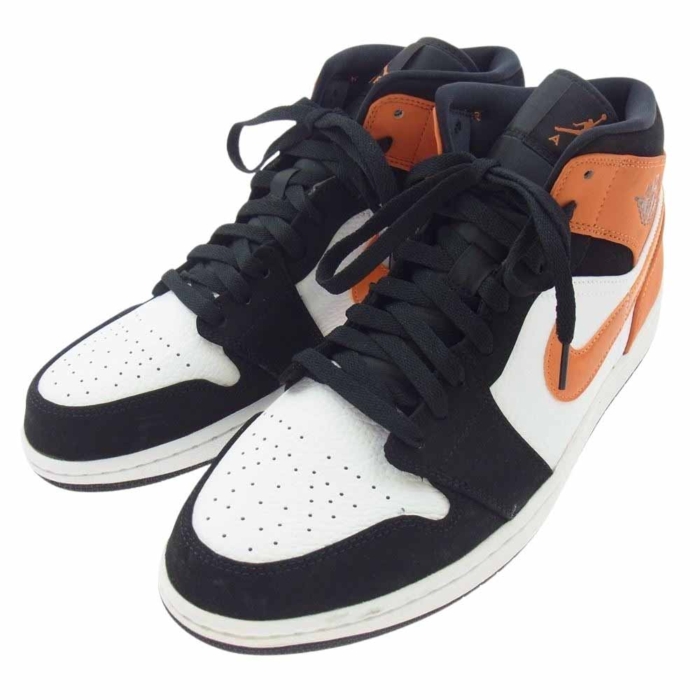 NIKE ナイキ 554724-058 AIR JORDAN 1 MID SHATTERED BACKBOARD エアジョーダン1 ミッド シャッタードバックボード スニーカー オレンジ系 29cm【美品】【中古】