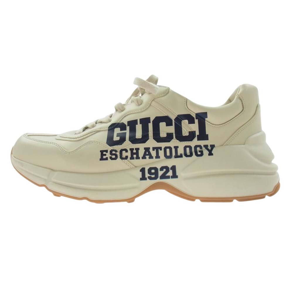 GUCCI グッチ 663339 RHYTON ライトン 25 ロゴ スニーカー ベージュ系 10【中古】