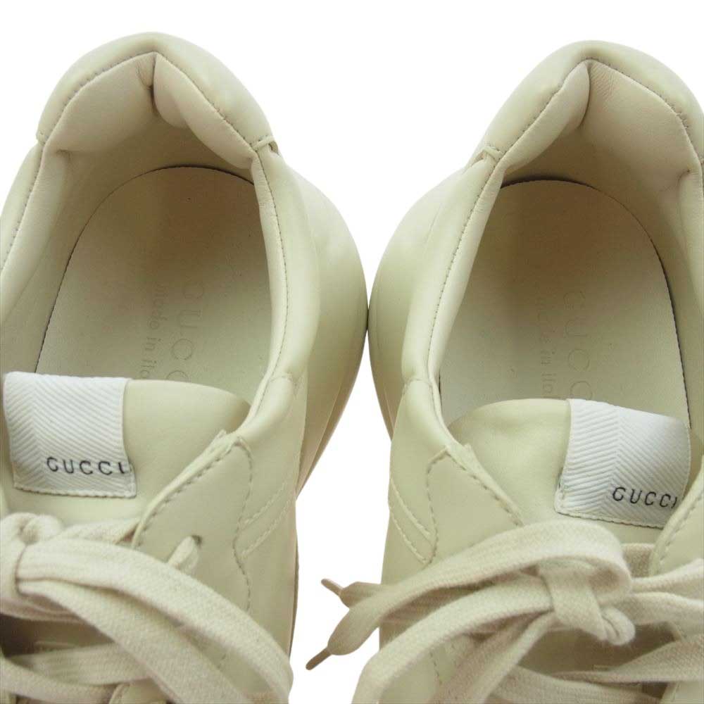 GUCCI グッチ 663339 RHYTON ライトン 25 ロゴ スニーカー ベージュ系 10【中古】