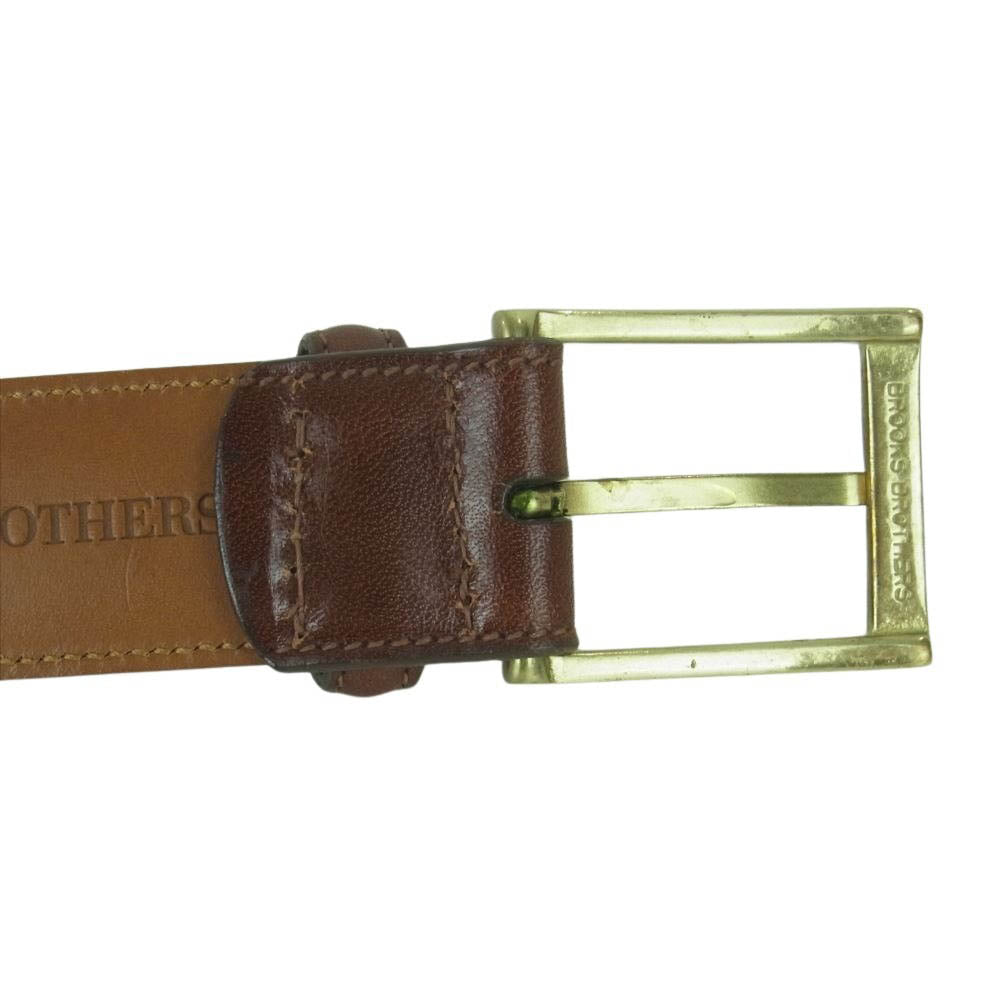 Brooks Brothers ブルックスブラザーズ USA製 1111215 レザー ベルト ブラウン系【中古】