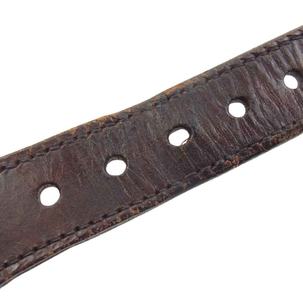 Brooks Brothers ブルックスブラザーズ USA製 0341401 コットン レザー ベルト ネイビー系 32【中古】