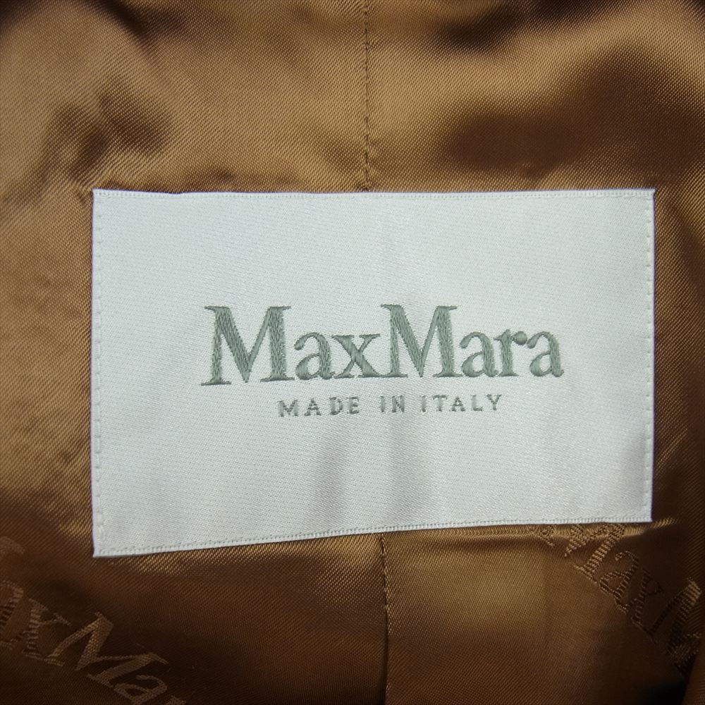 MAX MARA マックスマーラ 101606296 キャメル シルク テディベア アイコン コート M ブラウン系 M【中古】