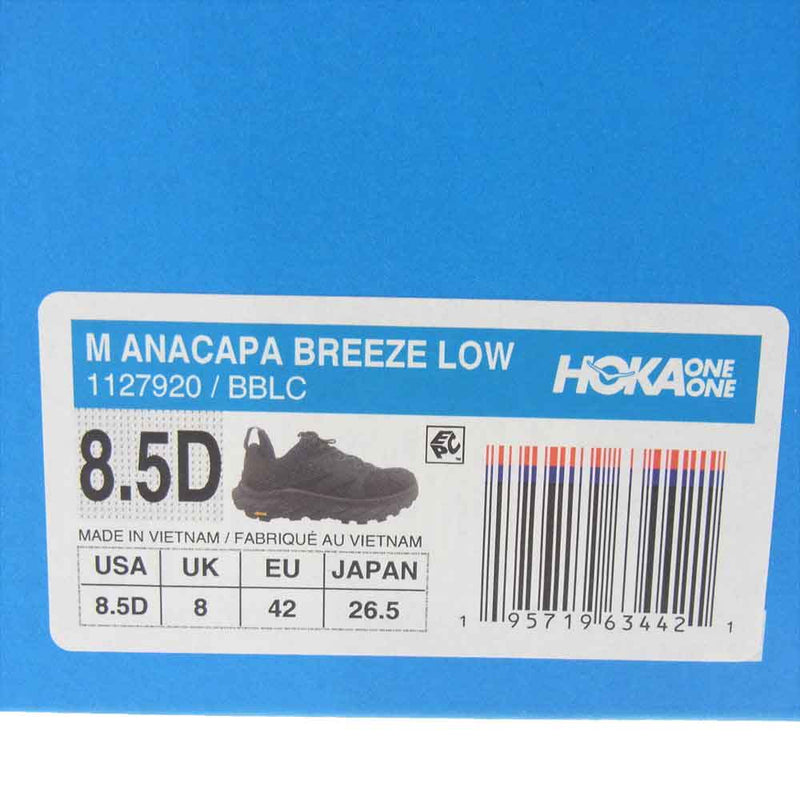 HOKA ONE ONE ホカ オネオネ 1127920 ANACAPA BREEZE LOW アナカパ ブリーズ ロー スニーカー ブラック系 26.5cm【新古品】【未使用】【中古】