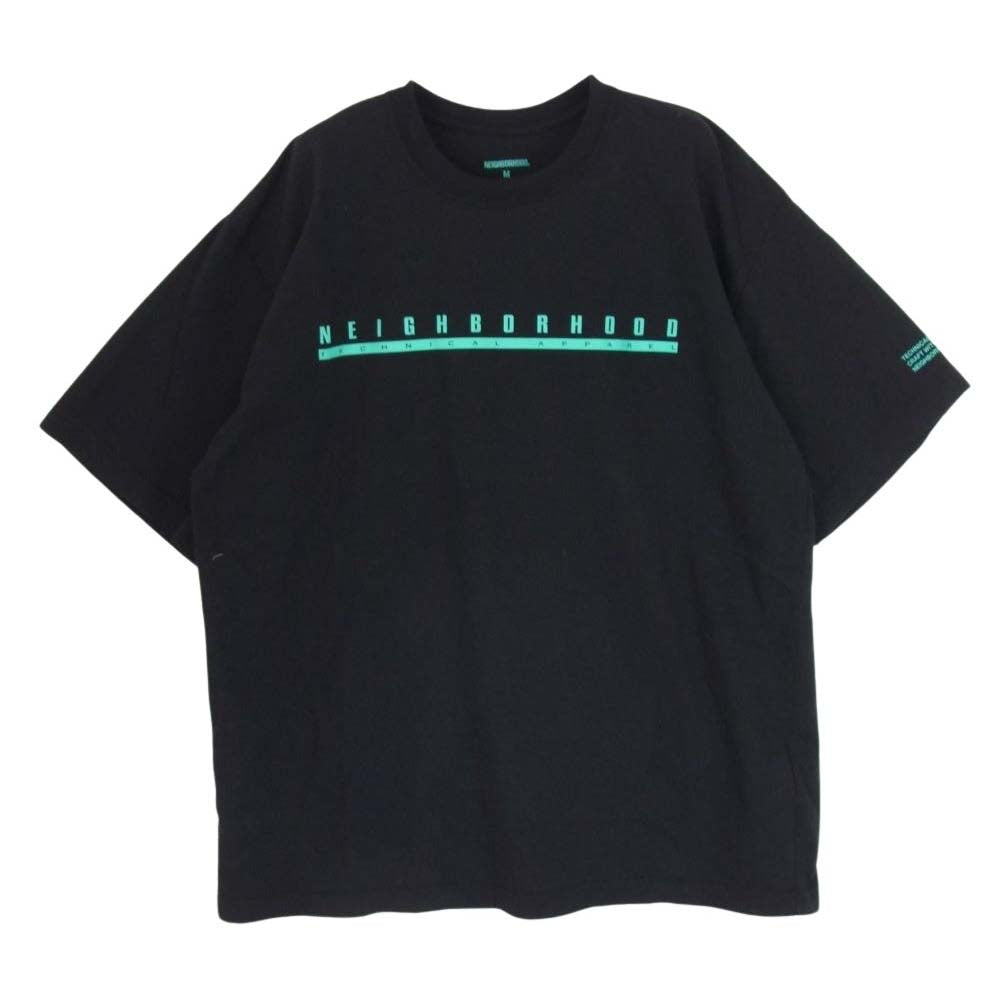NEIGHBORHOOD ネイバーフッド 231PCNH-ST08S NH 231 SPOT . TEE SS-6 ロゴ 半袖 Tシャツ ブラック系 M【中古】