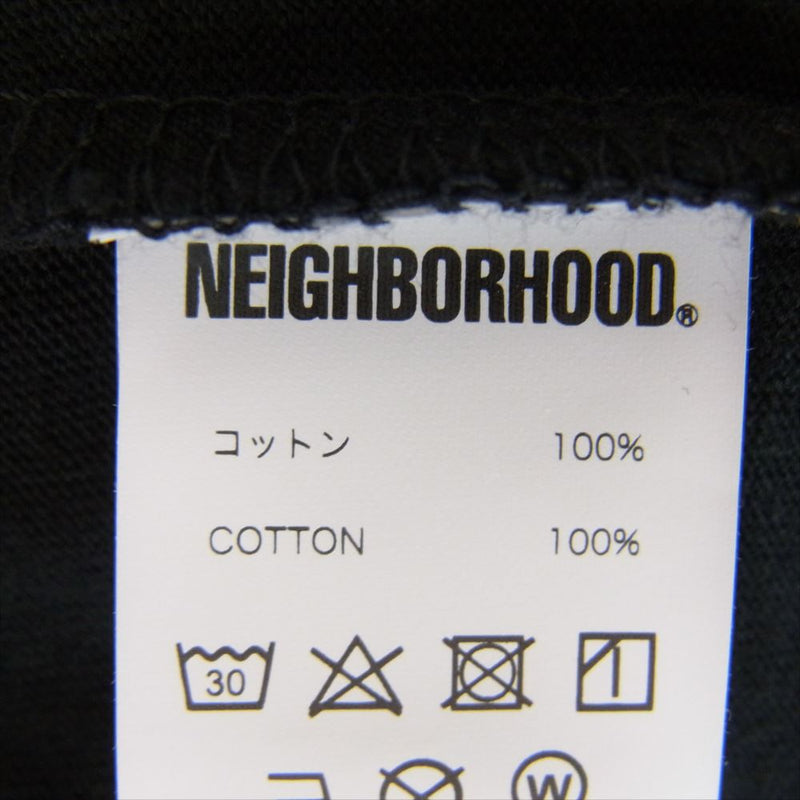 NEIGHBORHOOD ネイバーフッド 231PCNH-ST08S NH 231 SPOT . TEE SS-6 ロゴ 半袖 Tシャツ ブラック系 M【中古】