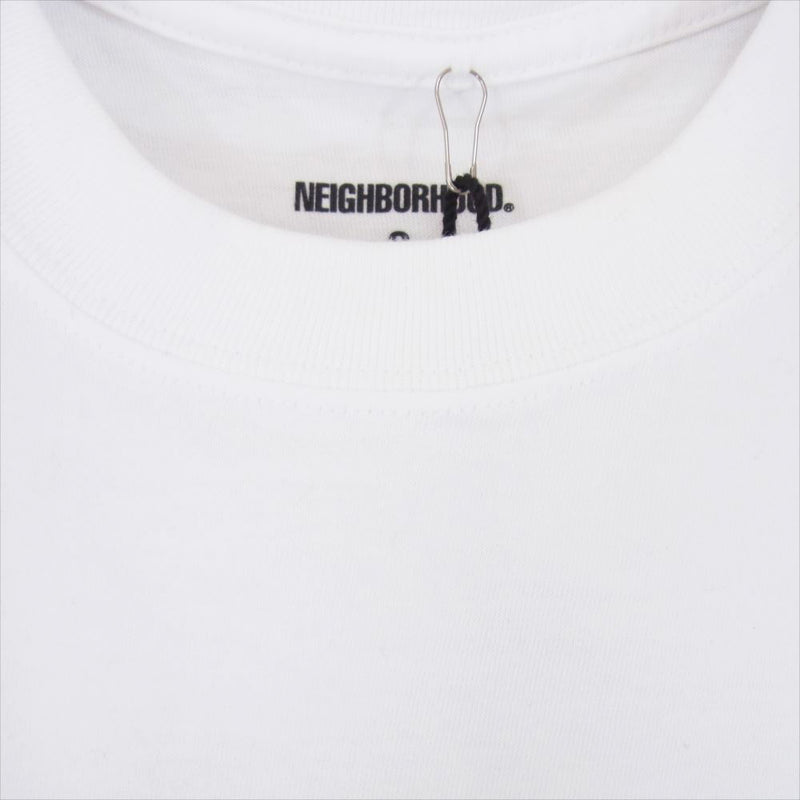 NEIGHBORHOOD ネイバーフッド BAR & SHIELD/C-TEE.SS ロゴ 半袖 Tシャツ ホワイト ホワイト系 S【中古】