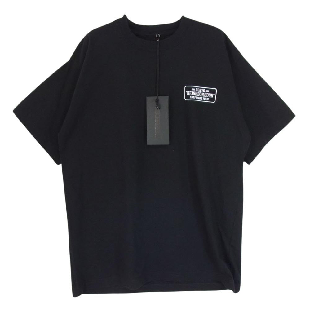 NEIGHBORHOOD ネイバーフッド BAR & SHIELD/C-TEE.SS ロゴ 半袖 Tシャツ ブラック系 S【中古】