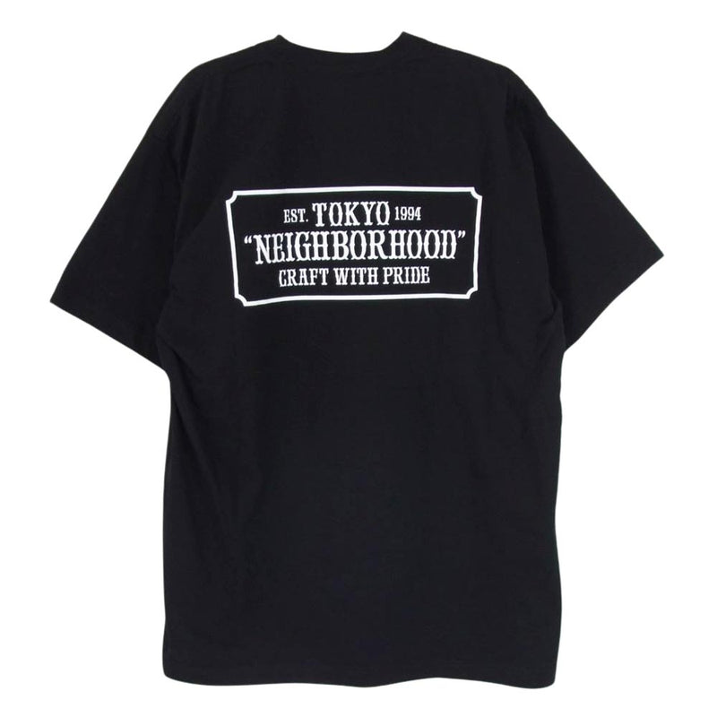 NEIGHBORHOOD ネイバーフッド BAR & SHIELD/C-TEE.SS ロゴ 半袖 Tシャツ ブラック系 S【中古】