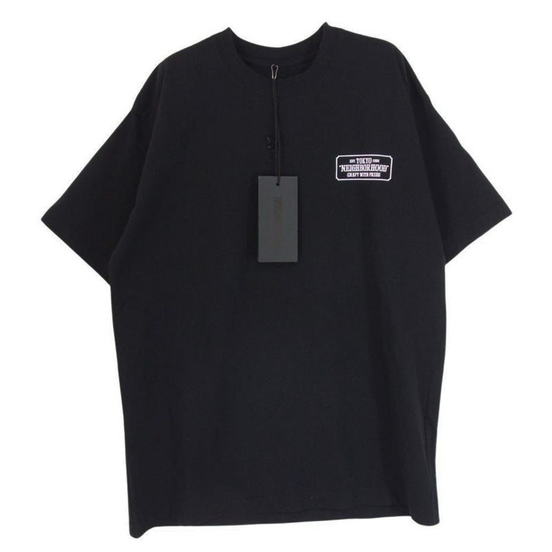 NEIGHBORHOOD ネイバーフッド 21SS 211PCNH-ST01 BAR & SHIELD/C-TEE.SS ロゴ 半袖 Tシャツ ブラック系 S【中古】