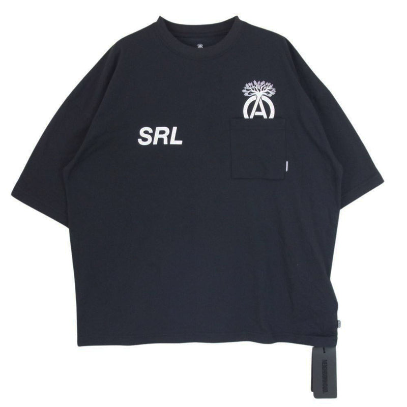 NEIGHBORHOOD ネイバーフッド 23SS 231BWNH-CSM02 SRL SHELTECH CREWNECK SS-2 シェルテック クルーネック 半袖 Tシャツ ブラック系 M【中古】