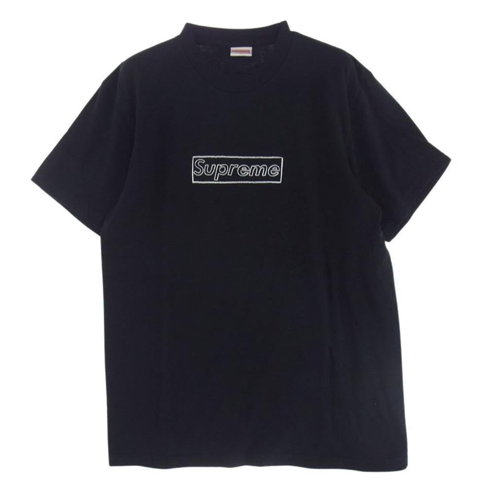 Supreme シュプリーム 21SS × KAWS Chalk Logo Tee カウズ チョーク ロゴ 半袖 Tシャツ ブラック系 S【中古】