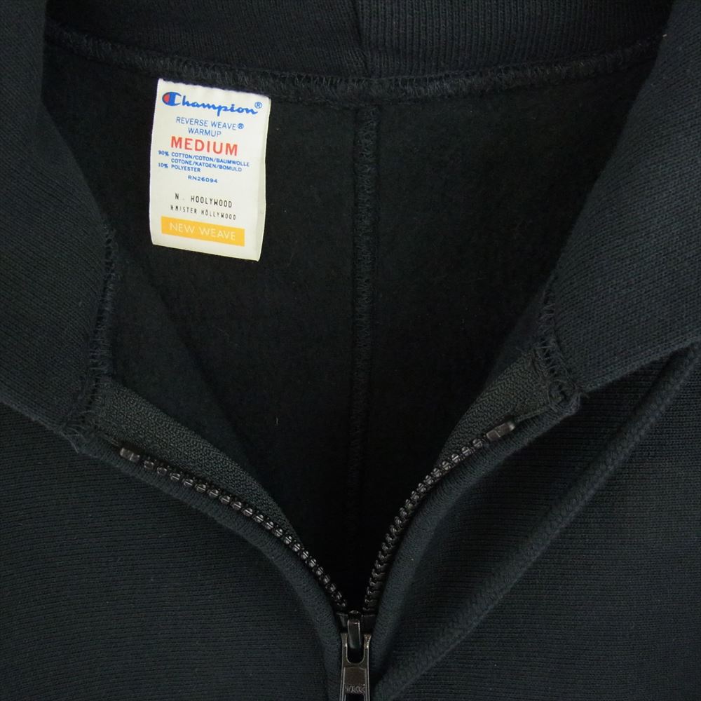 N.HOOLYWOOD エヌハリウッド × Champion チャンピオン ZIP UP HOODIEリバースウィーブ フルジップ パーカー ブラック系 M【中古】