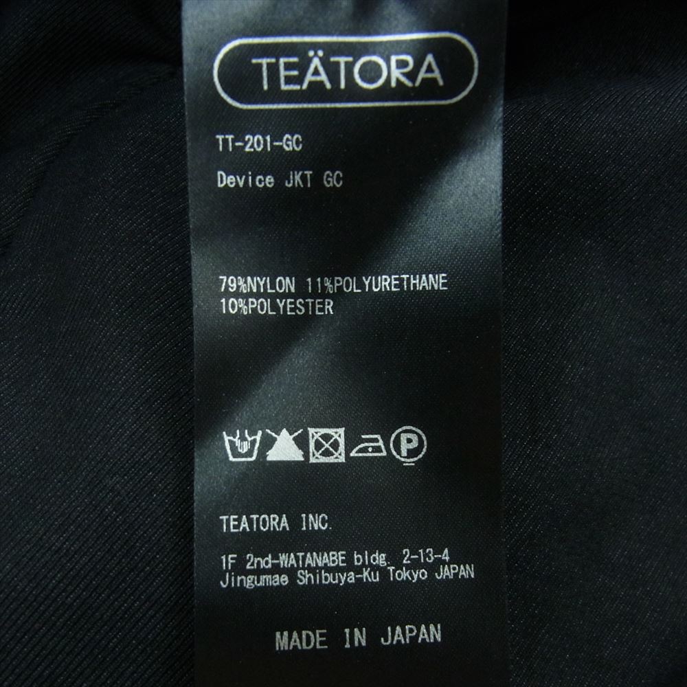 TEATORA テアトラ TT-201-GC DEVICE JKT デバイス 2B テーラード ジャケット ダークグレー系 黒に近いダークグレー系 3【中古】