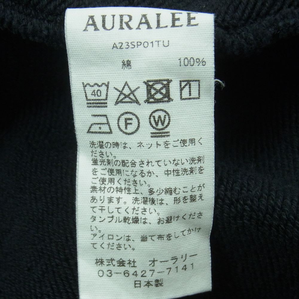 AURALEE オーラリー 23SS A23SP01TU SMOOTH SOFT SWEAT ZIP PARKA スムース ソフト スウェット ジップ パーカー ダークネイビー系 4【中古】
