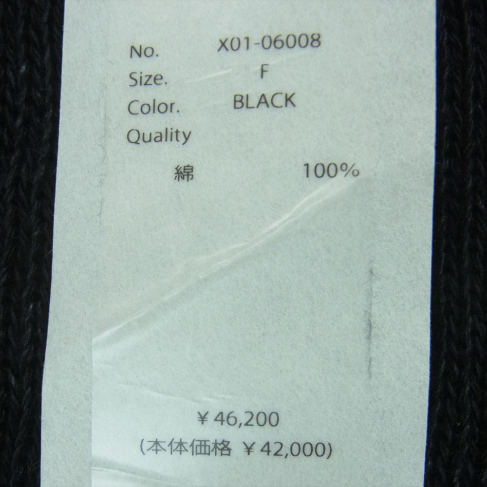 COMOLI コモリ 23SS X01-06008 7G コットン ガンジー ニット セーター 日本製 ブラック系 F【中古】