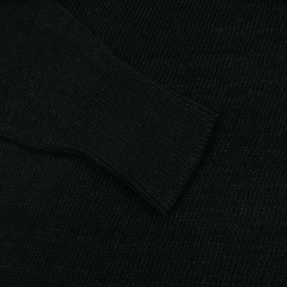 COMOLI コモリ 23SS X01-06008 7G コットン ガンジー ニット セーター 日本製 ブラック系 F【中古】