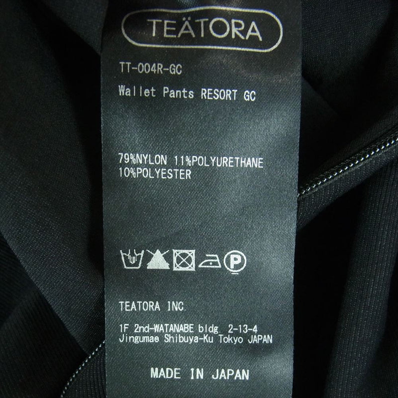 TEATORA テアトラ TT-004R-GC Wallet Pants RESORT GC ウォレット パンツ リゾート 日本製 ブラック系 3【中古】