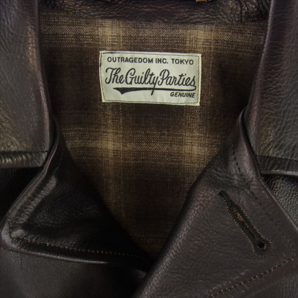 WACKO MARIA ワコマリア LEATHER COAT カウハイド カーコート 裏地