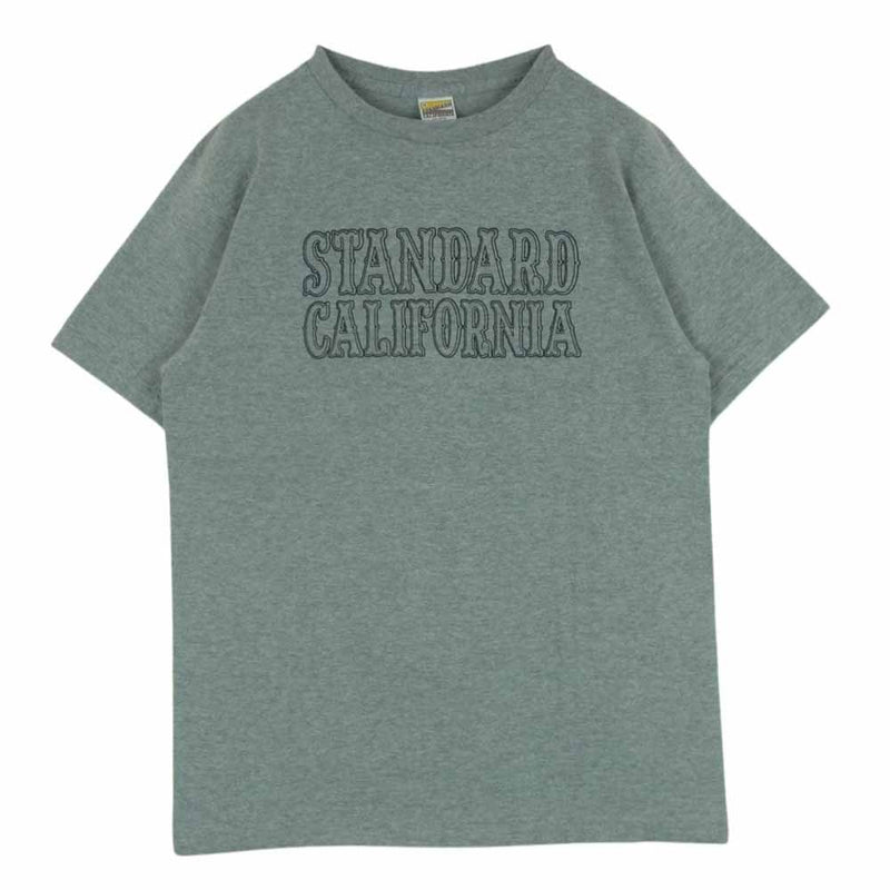 STANDARD CALIFORNIA スタンダードカリフォルニア SD Basic Logo ベーシック ロゴ 半袖 Tシャツ カットソー グレー系 M【美品】【中古】