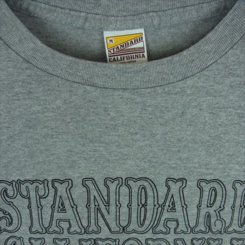 STANDARD CALIFORNIA スタンダードカリフォルニア SD Basic Logo ベーシック ロゴ 半袖 Tシャツ カットソー グレー系 M【美品】【中古】