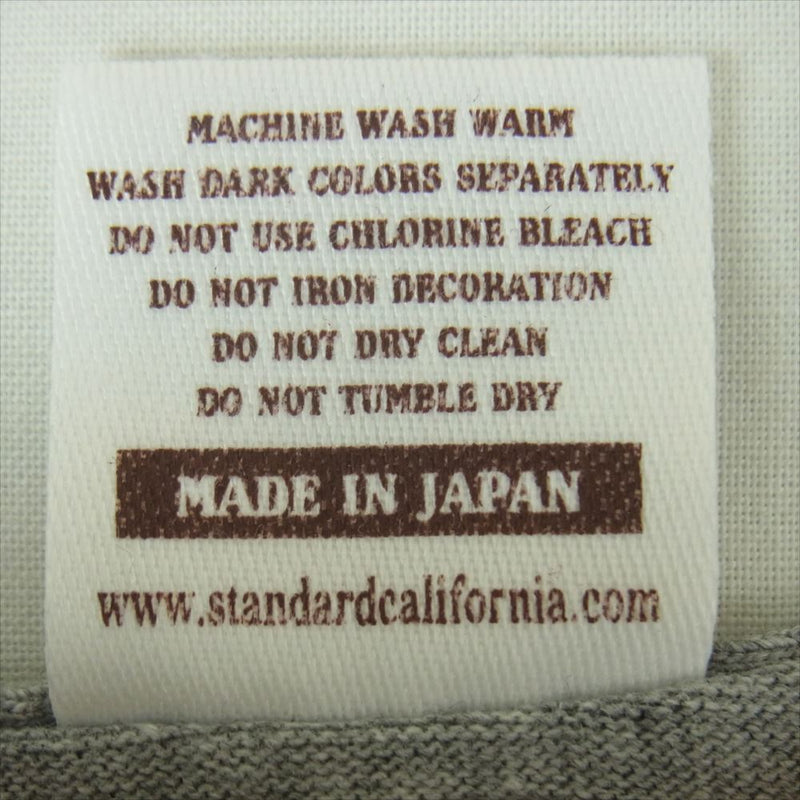 STANDARD CALIFORNIA スタンダードカリフォルニア SD Basic Logo ベーシック ロゴ 半袖 Tシャツ カットソー グレー系 M【美品】【中古】