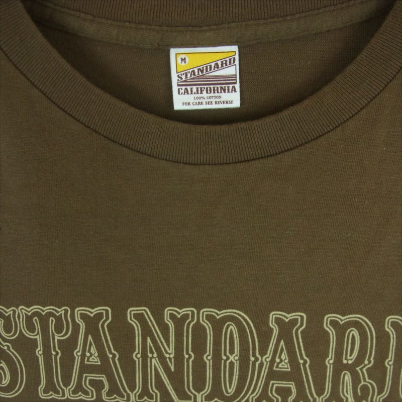 STANDARD CALIFORNIA スタンダードカリフォルニア SD Basic Logo ベーシック ロゴ 半袖 Tシャツ カットソー ブラウン系 M【美品】【中古】