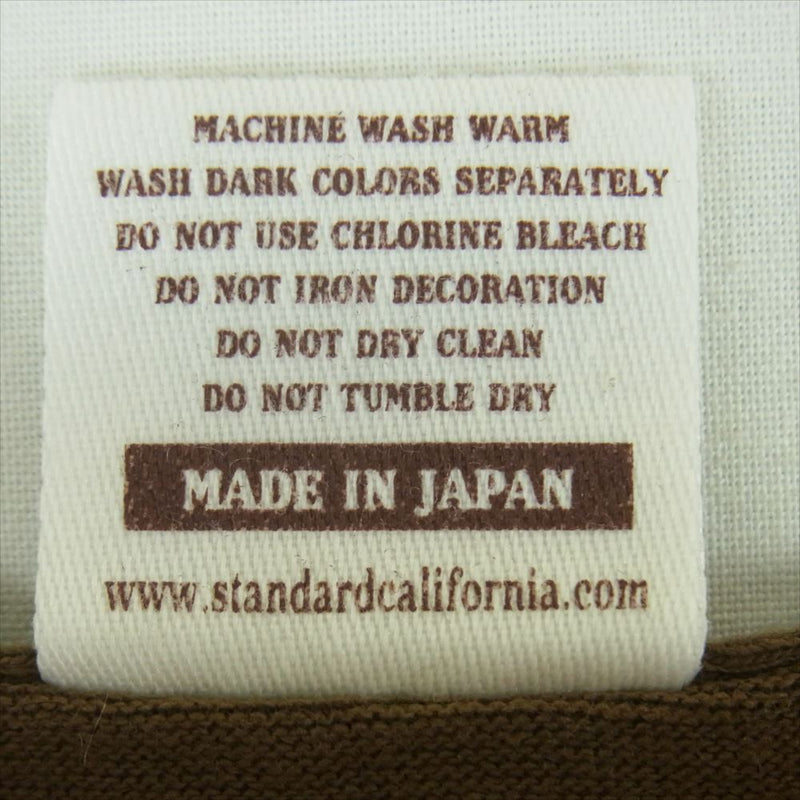 STANDARD CALIFORNIA スタンダードカリフォルニア SD Basic Logo ベーシック ロゴ 半袖 Tシャツ カットソー ブラウン系 M【美品】【中古】