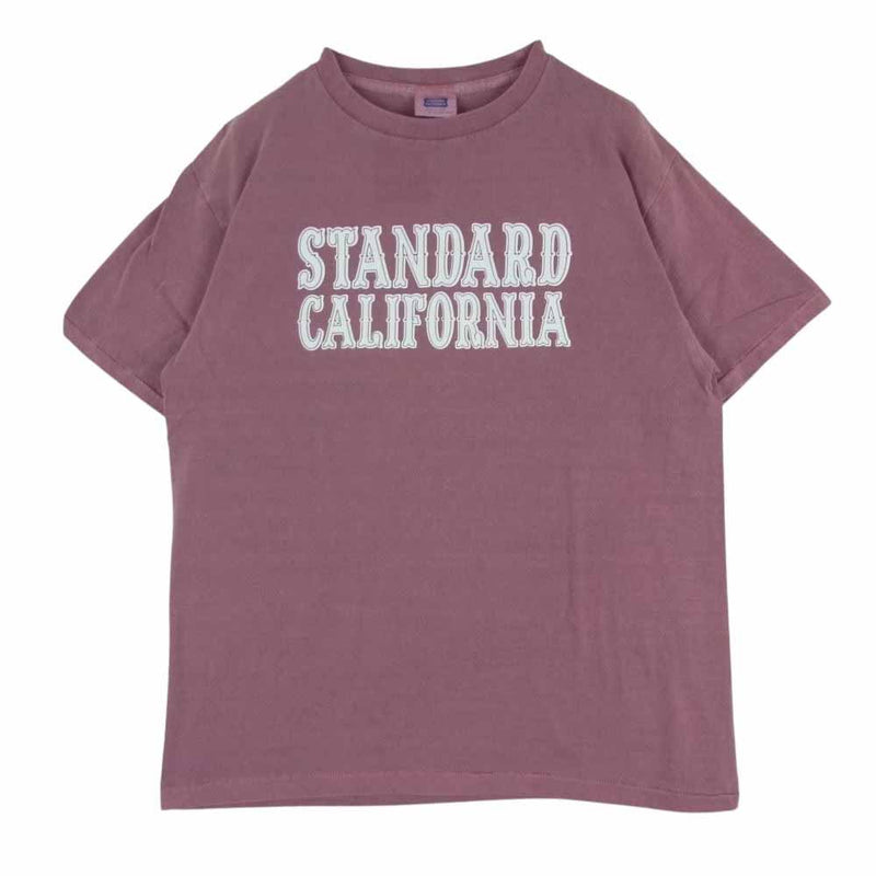 STANDARD CALIFORNIA スタンダードカリフォルニア Basic Logo T Official Store Limited ベーシック ロゴ 半袖 Tシャツ カットソー ピンク系 グレイッシュピンク系 M【美品】【中古】