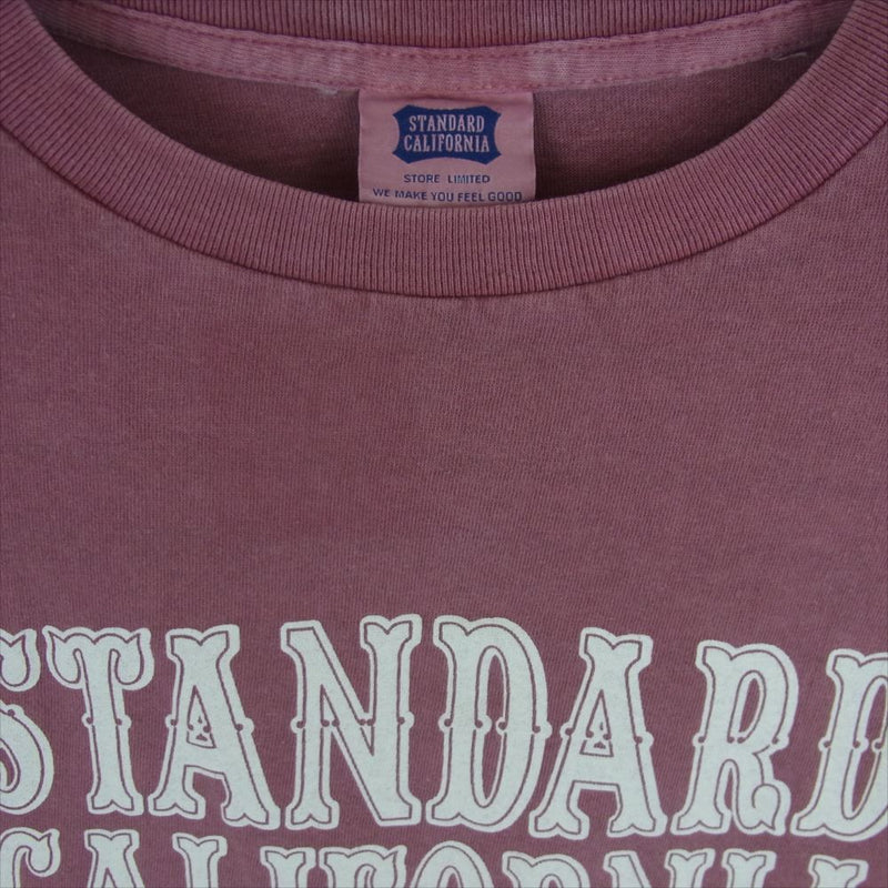 STANDARD CALIFORNIA スタンダードカリフォルニア Basic Logo T Official Store Limited ベーシック ロゴ 半袖 Tシャツ カットソー ピンク系 グレイッシュピンク系 M【美品】【中古】