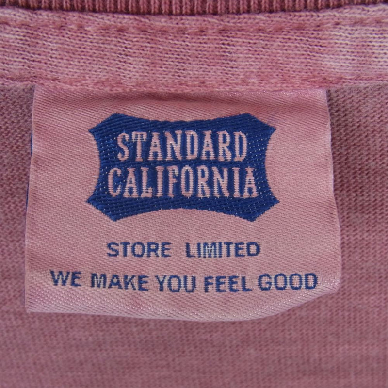 STANDARD CALIFORNIA スタンダードカリフォルニア Basic Logo T Official Store Limited ベーシック ロゴ 半袖 Tシャツ カットソー ピンク系 グレイッシュピンク系 M【美品】【中古】