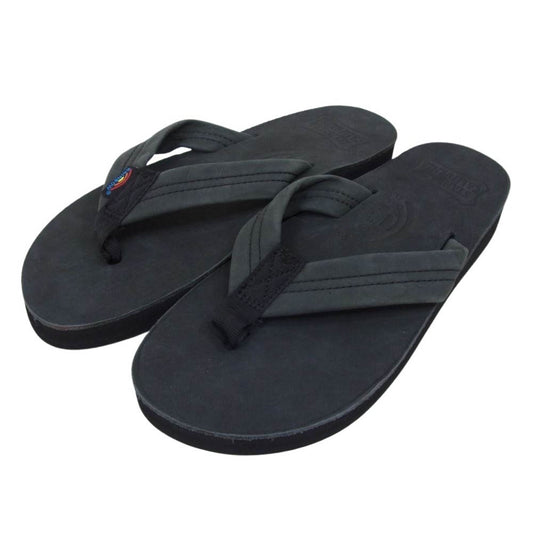 STANDARD CALIFORNIA スタンダードカリフォルニア RAINBOW SANDALS × SD 302ALTS CLASSIC LEATHER BLACK クラシック レザー サンダル ブラック系【美品】【中古】