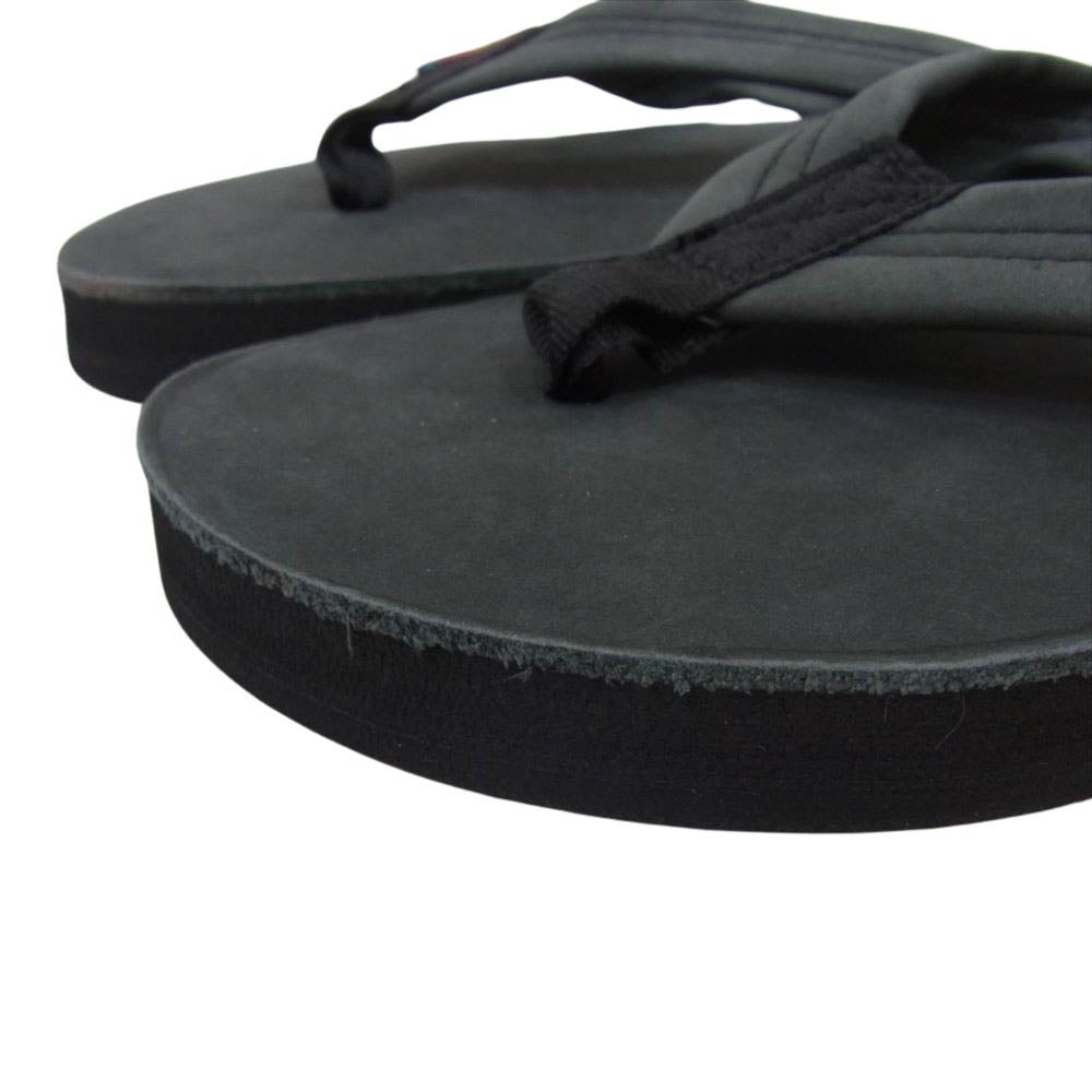 STANDARD CALIFORNIA スタンダードカリフォルニア RAINBOW SANDALS × SD 302ALTS CLASSIC LEATHER BLACK クラシック レザー サンダル ブラック系【美品】【中古】