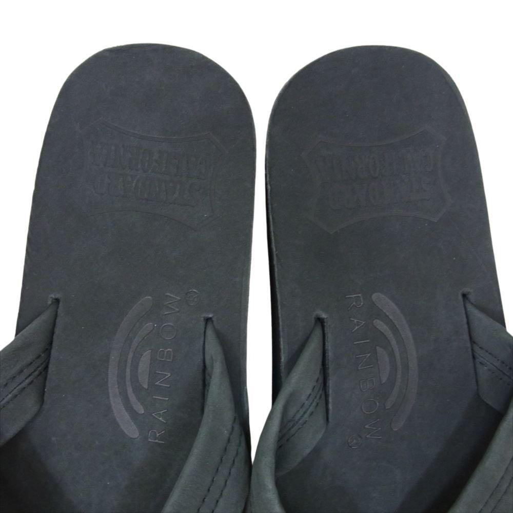 STANDARD CALIFORNIA スタンダードカリフォルニア RAINBOW SANDALS × SD 302ALTS CLASSIC LEATHER BLACK クラシック レザー サンダル ブラック系【美品】【中古】