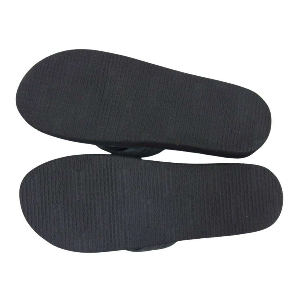 STANDARD CALIFORNIA スタンダードカリフォルニア RAINBOW SANDALS × SD 302ALTS CLASSIC LEATHER BLACK クラシック レザー サンダル ブラック系【美品】【中古】