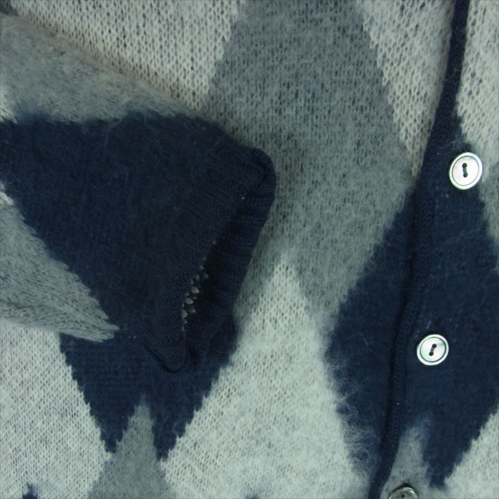 STANDARD CALIFORNIA スタンダードカリフォルニア KNOLE280 SD Mohair Cardigan モヘヤ カーディガン グレー系 ネイビー系 M【中古】