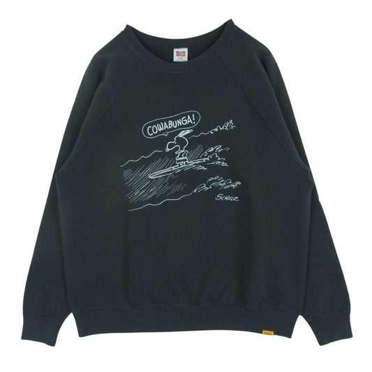 STANDARD CALIFORNIA スタンダードカリフォルニア SNOOPY×SD COWABUNGA! CREW SWEAT クルーネック スウェット ダークグレー系 L【中古】