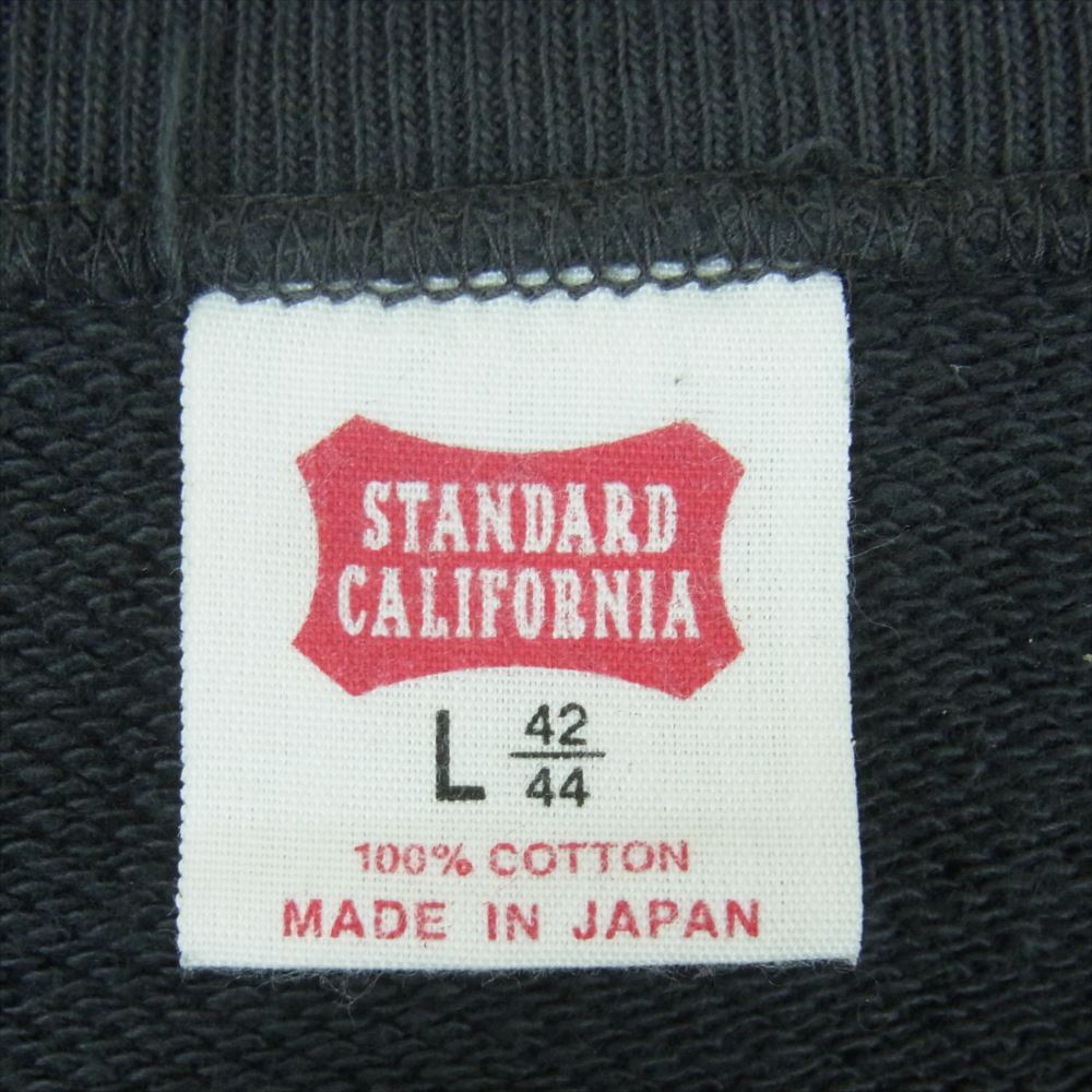 STANDARD CALIFORNIA スタンダードカリフォルニア SNOOPY×SD COWABUNGA! CREW SWEAT クルーネック スウェット ダークグレー系 L【中古】