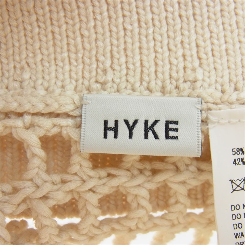 HYKE ハイク 24SS 11362 CROCHETED CROPPED SWEATER TOP メッシュ編み ニット ベスト オフホワイ –  ブランド古着 LIFE